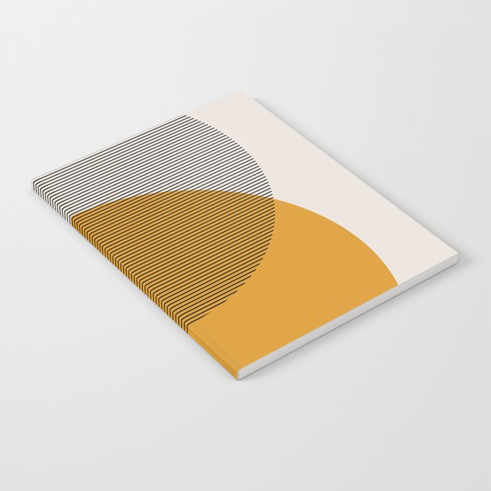 Mid Century Modern Shapes and Lines in Yellow Notebook Gallery Image 2