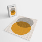 Mid Century Modern Shapes and Lines in Yellow Jigsaw Puzzle Gallery Image 2