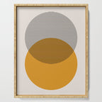Mid Century Modern Shapes and Lines in Yellow Serving Tray Gallery Image 1