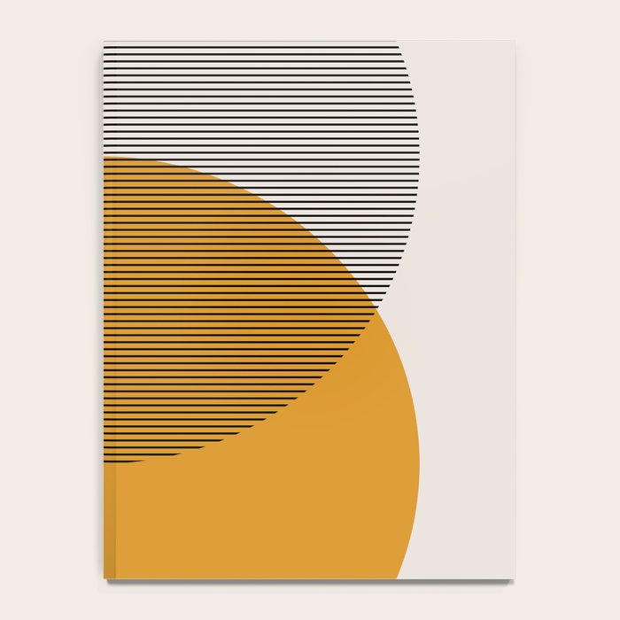 Mid Century Modern Shapes and Lines in Yellow Notebook Gallery Image 4
