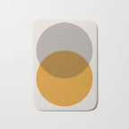 Mid Century Modern Shapes and Lines in Yellow Bath Mat Gallery Image 1