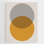 Mid Century Modern Shapes and Lines in Yellow Jigsaw Puzzle Gallery Image 1