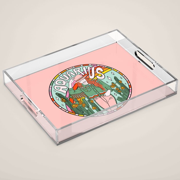 Aquarius Cowgirl Acrylic Tray Gallery Image 1