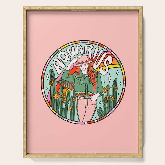 Aquarius Cowgirl Serving Tray Gallery Image 1
