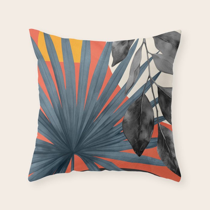 Abstract Tropical Art 22 Throw Pillow Gallery Image 1