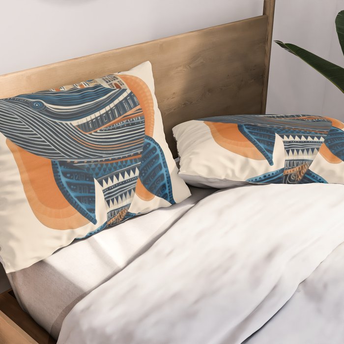 Whale Village Pillow Sham Gallery Image 2