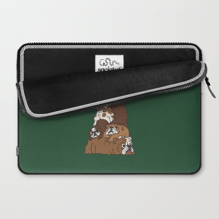 Christmas Tree English Bulldog Laptop Sleeve Gallery Image 2