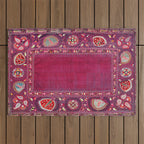Shakhrisyabz  Southwest Uzbekistan Suzani Embroidery Print Outdoor Rug Gallery Image 1