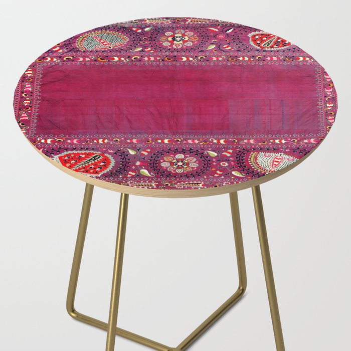 Shakhrisyabz  Southwest Uzbekistan Suzani Embroidery Print Side Table Gallery Image 2