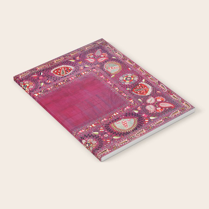 Shakhrisyabz  Southwest Uzbekistan Suzani Embroidery Print Notebook Gallery Image 2
