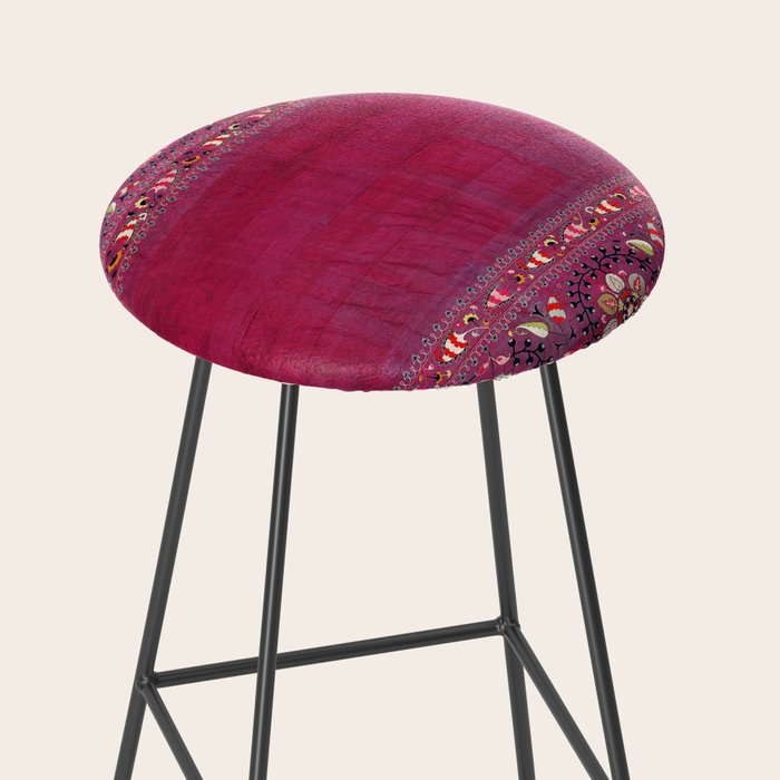 Shakhrisyabz  Southwest Uzbekistan Suzani Embroidery Print Stool Gallery Image 2
