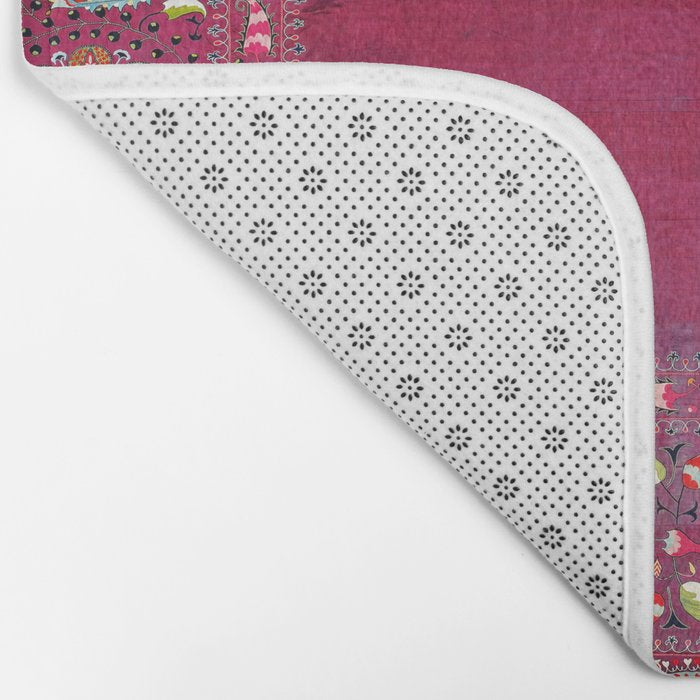 Shakhrisyabz  Southwest Uzbekistan Suzani Embroidery Print Bath Mat Gallery Image 2
