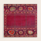 Shakhrisyabz  Southwest Uzbekistan Suzani Embroidery Print Wood Wall Art Gallery Image 1