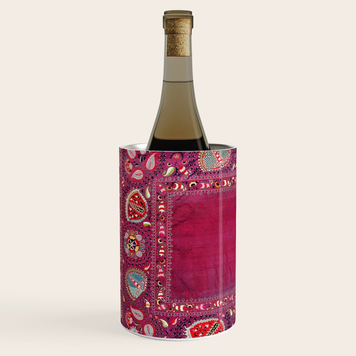 Shakhrisyabz  Southwest Uzbekistan Suzani Embroidery Print Wine Chiller Gallery Image 2