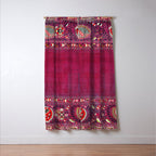 Shakhrisyabz  Southwest Uzbekistan Suzani Embroidery Print Window Curtain Gallery Image 3