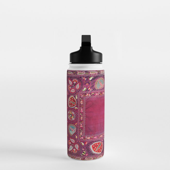 Shakhrisyabz  Southwest Uzbekistan Suzani Embroidery Print Water Bottle Gallery Image 3