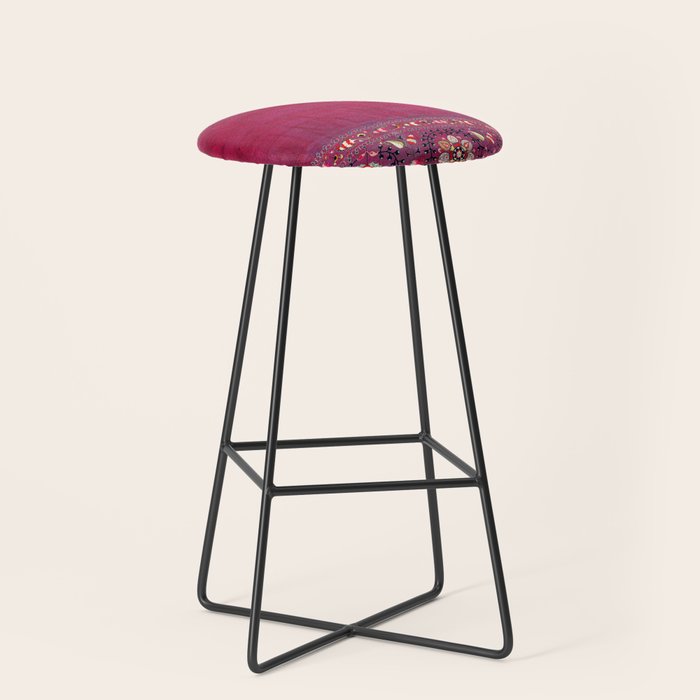 Shakhrisyabz  Southwest Uzbekistan Suzani Embroidery Print Stool Gallery Image 1
