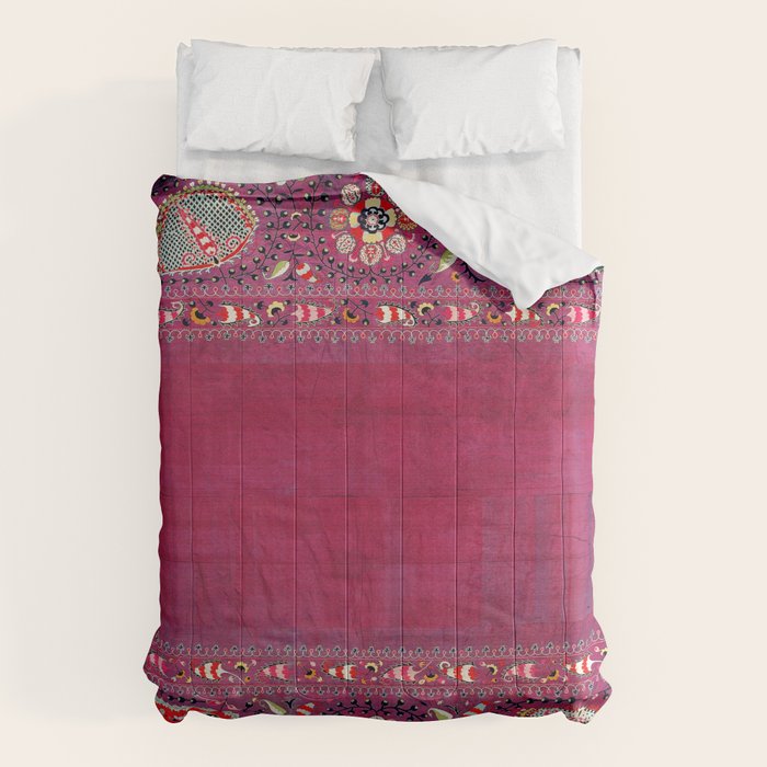 Shakhrisyabz  Southwest Uzbekistan Suzani Embroidery Print Comforter Gallery Image 6
