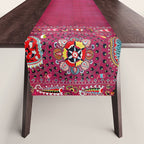 Shakhrisyabz  Southwest Uzbekistan Suzani Embroidery Print Table Runner Gallery Image 1