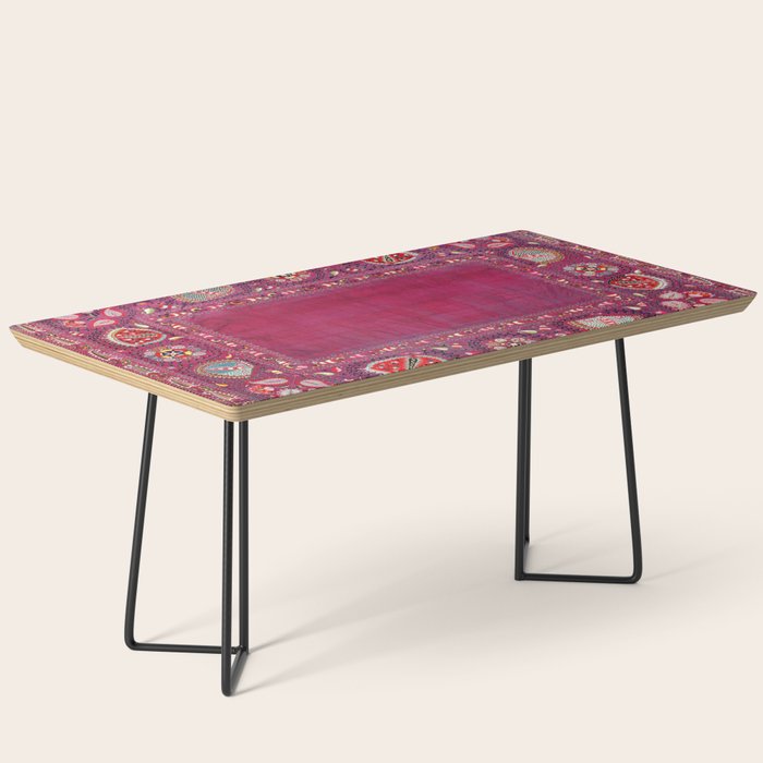 Shakhrisyabz  Southwest Uzbekistan Suzani Embroidery Print Coffee Table Gallery Image 1