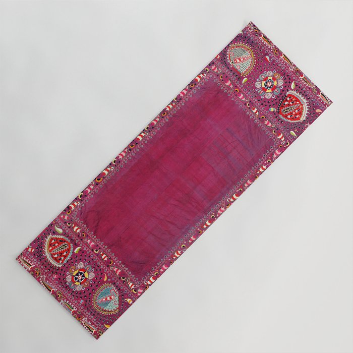 Shakhrisyabz  Southwest Uzbekistan Suzani Embroidery Print Yoga Mat Gallery Image 1