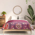 Shakhrisyabz  Southwest Uzbekistan Suzani Embroidery Print Comforter Gallery Image 3