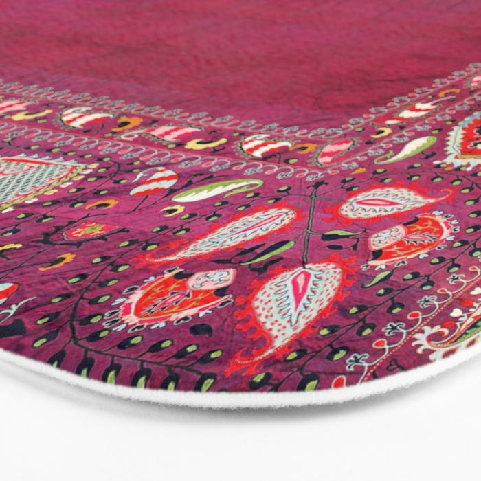 Shakhrisyabz  Southwest Uzbekistan Suzani Embroidery Print Bath Mat Gallery Image 3