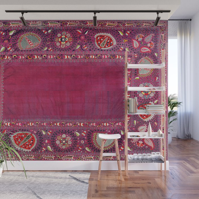Shakhrisyabz  Southwest Uzbekistan Suzani Embroidery Print Wall Mural Gallery Image 1