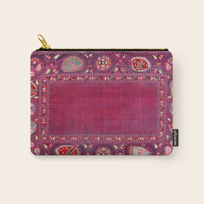 Shakhrisyabz  Southwest Uzbekistan Suzani Embroidery Print Carry All Pouch Gallery Image 1