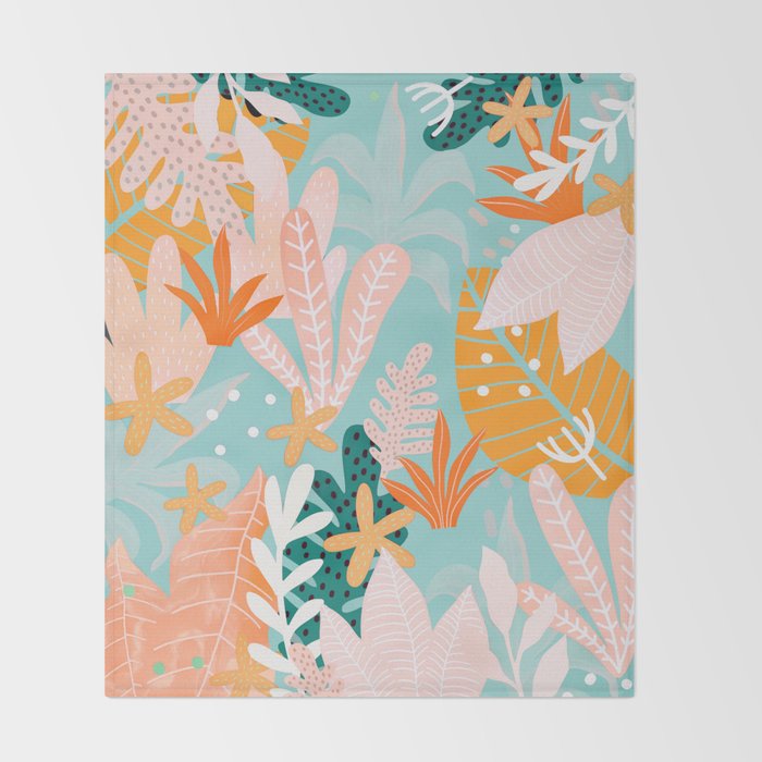 Into the jungle - dusk Throw Blanket Gallery Image 2