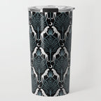Night Cheetahs - black, white, and blue Travel Mug Gallery Image 1
