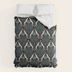 Night Cheetahs - black, white, and blue Comforter Gallery Image 6