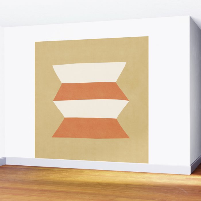 Geometric Vase - Orange Gold  Wall Mural Gallery Image 2