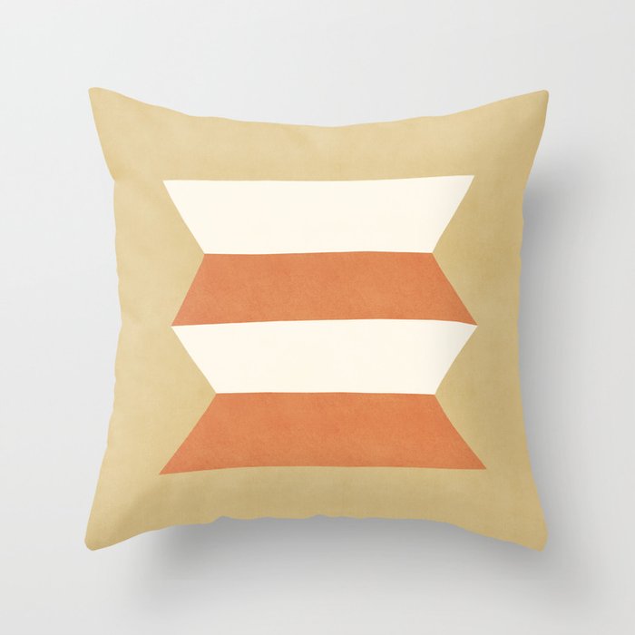 Geometric Vase - Orange Gold  Throw Pillow Gallery Image 1