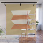 Geometric Vase - Orange Gold  Wall Mural Gallery Image 1