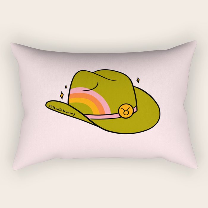 Taurus Cowboy Hat Rectangular Pillow Gallery Image 1