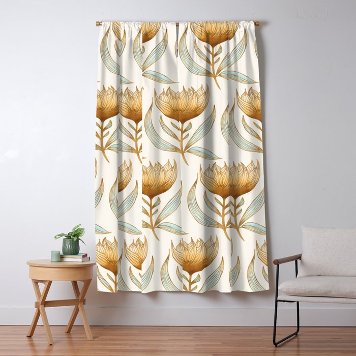 Bohemian Sunflower Pattern Window Curtain Gallery Image 1