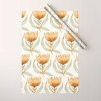 Bohemian Sunflower Pattern Wrapping Paper Gallery Image 1
