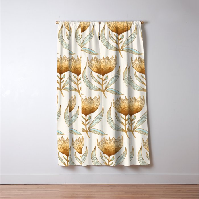 Bohemian Sunflower Pattern Window Curtain Gallery Image 3