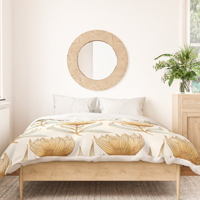 Bohemian Sunflower Pattern Duvet Cover Gallery Image 3