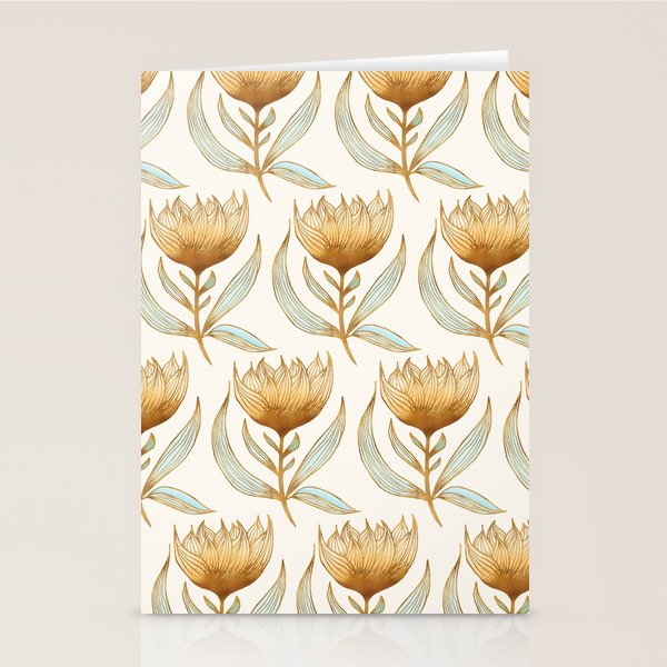 Bohemian Sunflower Pattern Stationery Card Gallery Image 1