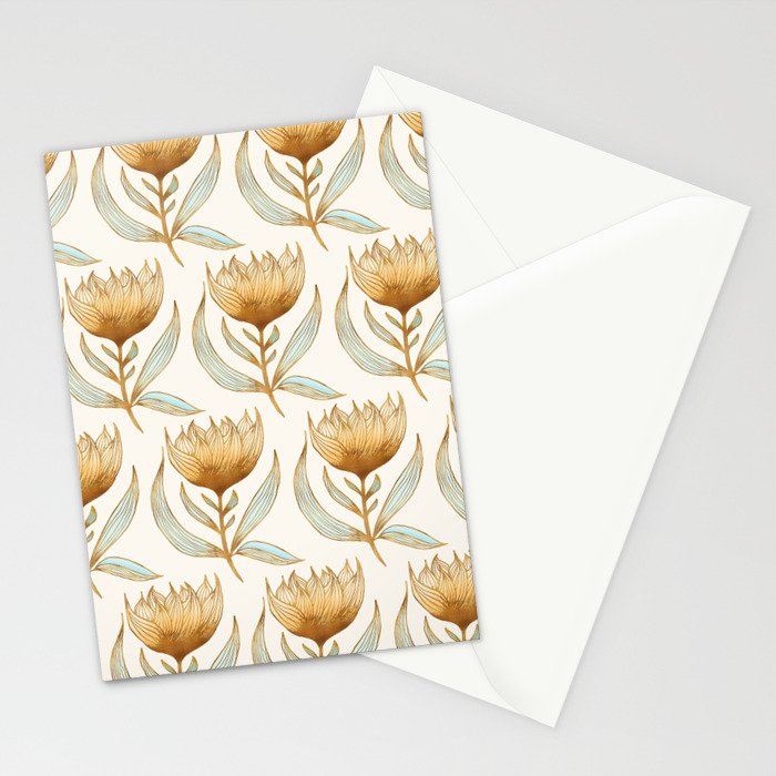 Bohemian Sunflower Pattern Stationery Card Gallery Image 2