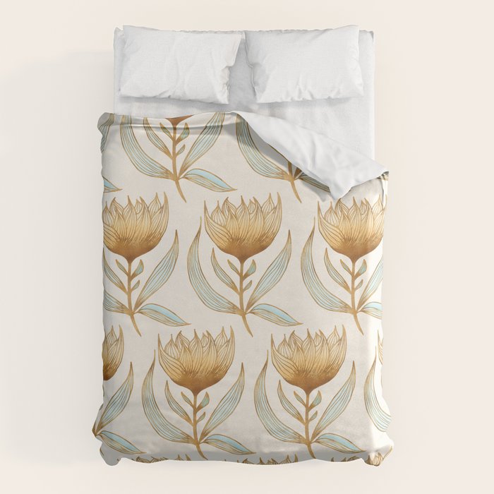 Bohemian Sunflower Pattern Duvet Cover Gallery Image 1