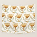 Bohemian Sunflower Pattern Wall Tapestry Gallery Image 4