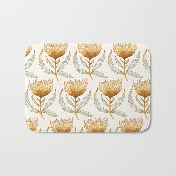 Bohemian Sunflower Pattern Bath Mat Gallery Image 1