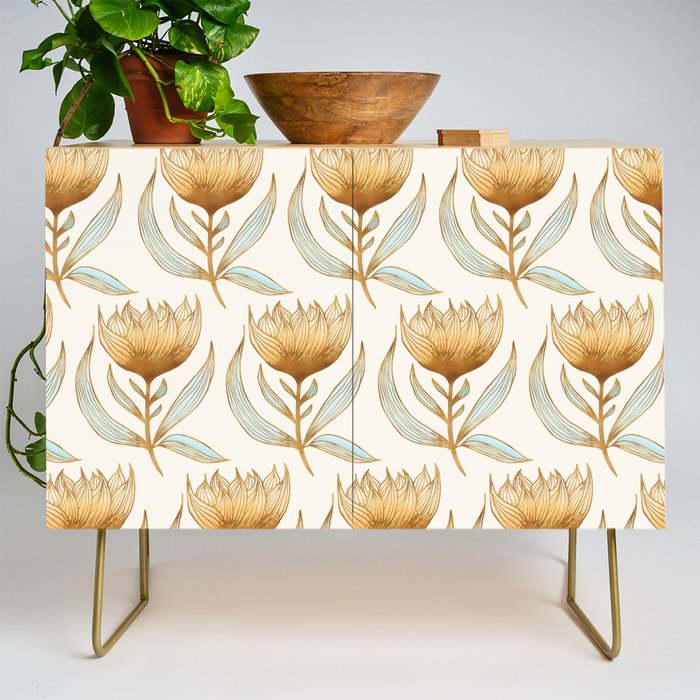 Bohemian Sunflower Pattern Credenza Gallery Image 1