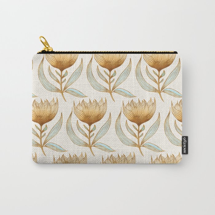 Bohemian Sunflower Pattern Carry All Pouch Gallery Image 1