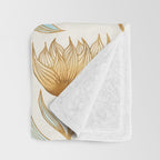 Bohemian Sunflower Pattern Throw Blanket Gallery Image 3