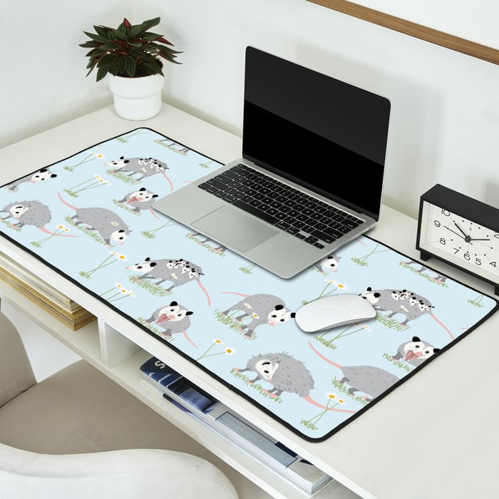 Opossums and Daisies Desk Mat Gallery Image 2