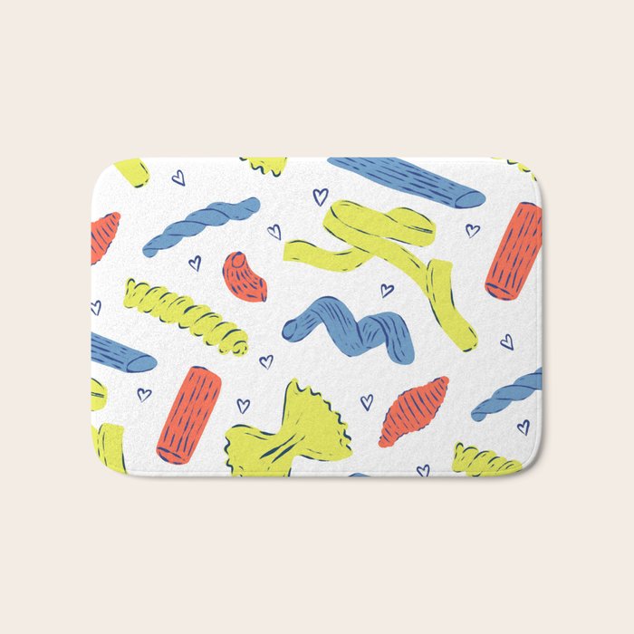 Pasta in Primary Colors  Bath Mat Gallery Image 1